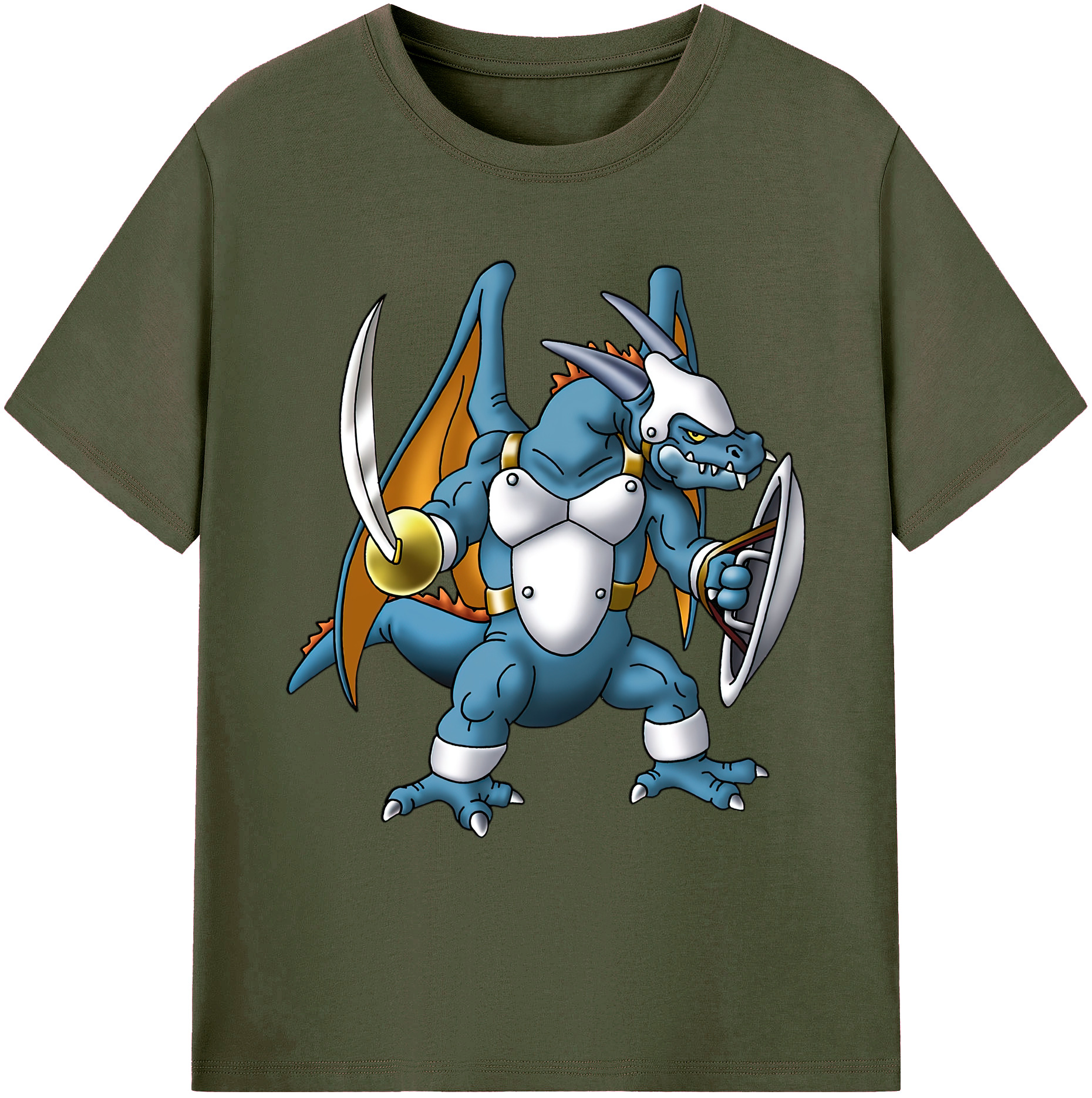 （画像用） ドラゴンクエスト Doragon Kuesuto Dragon Quest 綿100％ メンズ半袖Tシャツ｜肌触りやわらか＆通気性